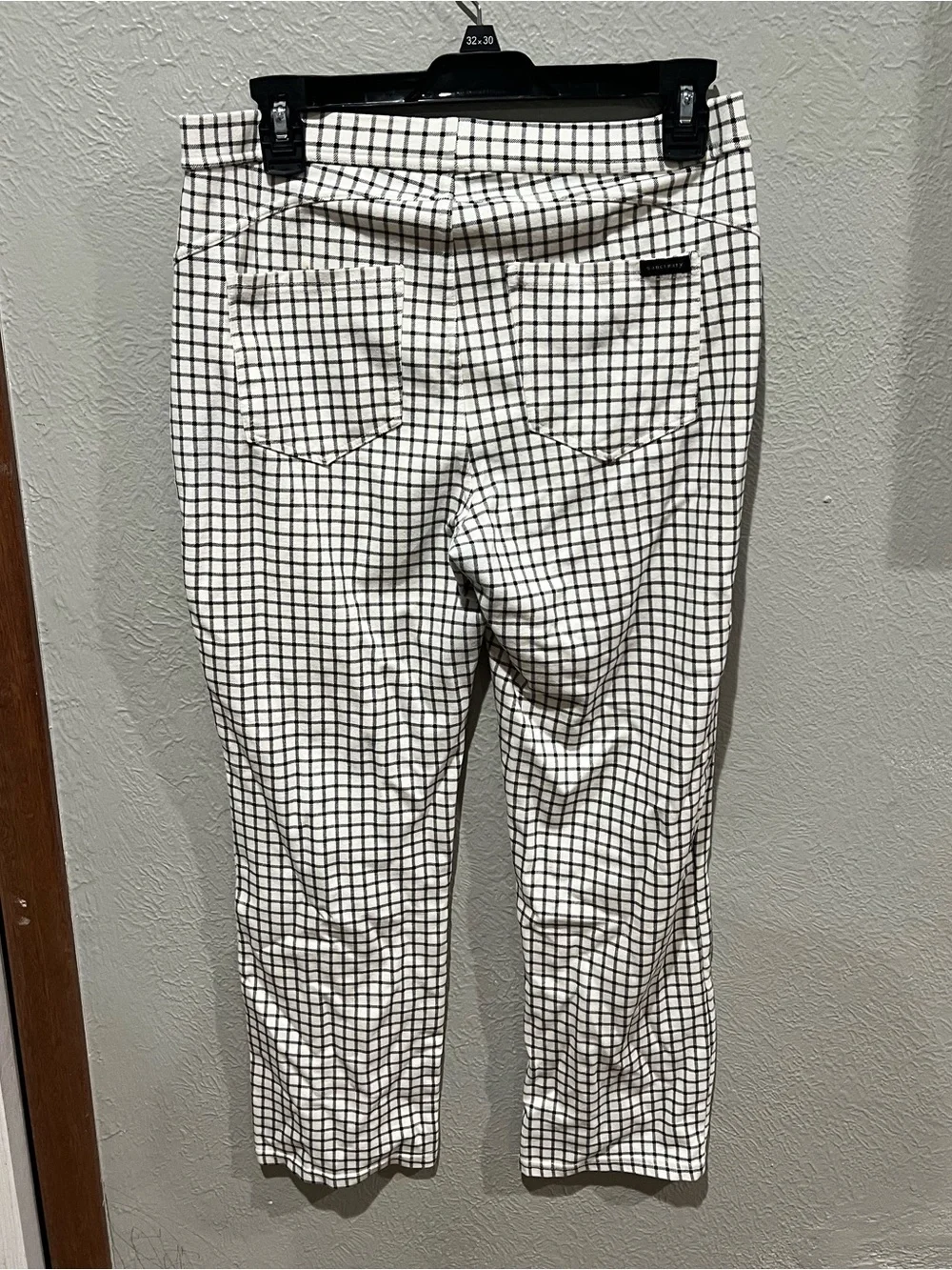 Sanctuary Black and White Windowpane Pants Size L EUC Pull On Pants Office
